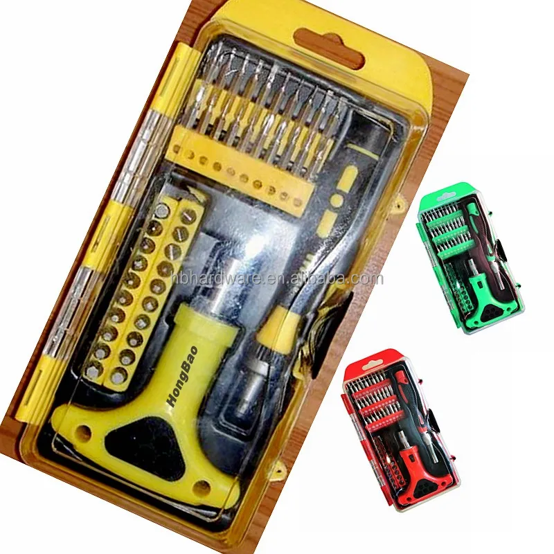 Mini Screw driver Set Repair Kit with 42 pcs Mini Precision Bits Gear T Handle & Precision Ratchet Grip Magnetic Screwdriver Set