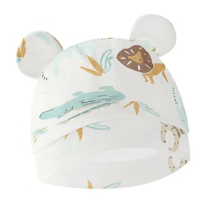 Bonnet à capuche double oreilles pour nouveau-né, style européen et américain, en coton coupe-vent 8922046 - Product Image 6