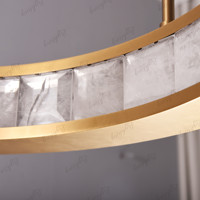 Entrée de luxe albâtre lustre pendentif LED luminaires