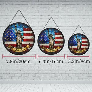 Stained Glass Suncatcher Pendant United States 250th Anniversary Gift 1576 2025 Decorative <b>Hanging</b> Art - Product Image 6