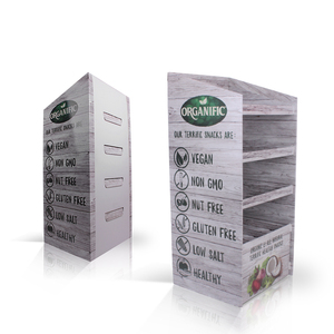 Rak <span class=keywords><strong>Display</strong></span> Kardus Lipat Portabel untuk Iklan Supermarket, Rak <span class=keywords><strong>Display</strong></span> Lantai Kertas untuk Snack, Stand <span class=keywords><strong>Display</strong></span> Keripik - Product Image 1