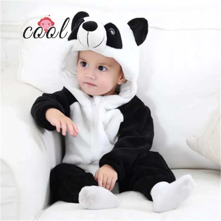 Dier Pasgeboren Baby Kleding Sets Groothandel Winter Nieuwe Geboren Baby Kleding Met Lange Mouwen Hooded Fleece Baby Romper