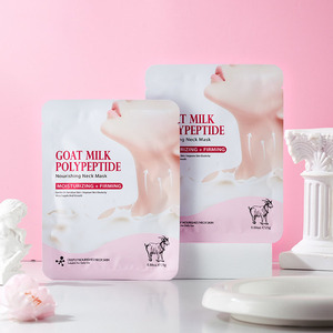 Mascarilla Facial <span class=keywords><strong>de</strong></span> <span class=keywords><strong>Leche</strong></span> <span class=keywords><strong>de</strong></span> Cabra y Ácido Hialurónico con Polipéptidos para el Cuello, Nutritiva, Reafirmante, Hidratante, Suave para Pieles Sensibles - Product Image 2