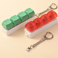 Factory Rectangular Keychain Creative Mechanical Keyboard Keycaps Style Macaron Colors Fingertip Toy Pendant for Anxiety Relief