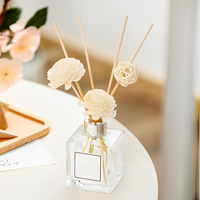 Bouteille en verre blanc personnalisée, désodorisant d'air, parfum de luxe, diffuseur d'huile de roseau, bouteille de 150Ml et emballage