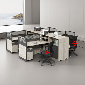 Màn hình hiện đại trạm thay đồ phân vùng nhân viên bàn máy tính bàn văn phòng hiện đại đơn giản cho nhân viên - Product Image 5