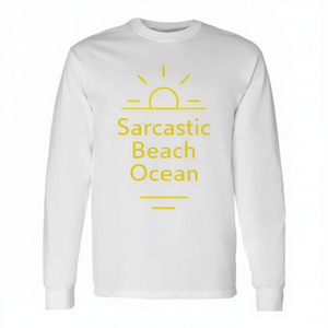 Camiseta sarcástica de manga larga con diseño gráfico de sol para hombre y mujer, ropa informal - Product Image 2