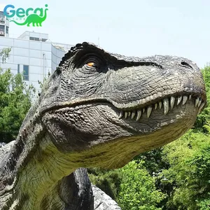 GECAI Museum Park Life-size Robotic Realistic Large Dinosaur Head Model Animatronic Dinosaur Supplier