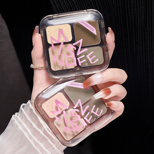 Original MINSHZEE mate luminoso nariz sombra disco crema resaltar brillo cuatro colores maquillaje venta al por mayor contorno paleta mate - Product Image 5