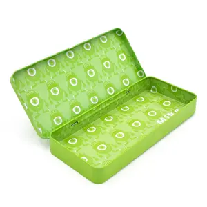 Bán Hot <span class=keywords><strong>Rectangle</strong></span> Shape Kim Loại <span class=keywords><strong>Tin</strong></span> Bút Chì Hộp Đóng Gói Với Bản Lề - Product Image 6