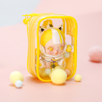 Pvc clair boîte aveugle sac avec porte-clés transparent mini stockage jouets sacs petite boîte de rangement d'accessoires
