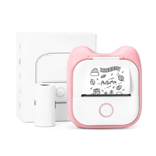 Phomemo T02 Mini Portable Thermal  Printer Wireless Receipt & Photo Printer for Mobile Usage for Texts Photos Stickers