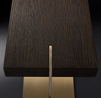 Meubles de salon de luxe de style américain table d'angle en bois massif et en métal hôtel villa chez l'habitant personnalisable