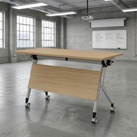 Büro-Klapptisch und -Stuhl-Set, Tragbare Faltbare Möbel mit Rollen, Verstellbarer Besprechungs- und Laptop-Tisch, Anpassbar