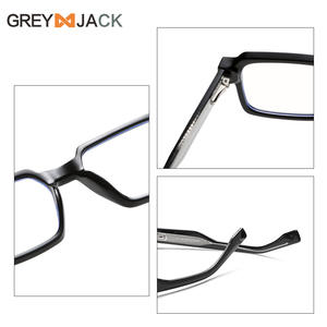 Lunettes anti-lumière bleue rectangulaires de style coréen Greyjack, monture Tr90, verres Ac, lunettes optiques unisexes K028OP - Product Image 2