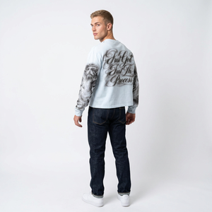 <b>Men's</b> Short Sleeve Crop Top Oversized Knitted T-Shirt Front Logo <b>Turtleneck</b> 100% Cotton Formal - Product Image 6