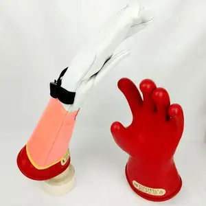 Manufacture Top Selling Latex Insulation Class 00 Rubber Electrical Gloves for Power Electrical Contractor