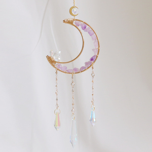 Attrape-soleil en améthyste en gros, attrape-soleil en cristal naturel de haute qualité, décoration suspendue pour la maison - Product Image 6