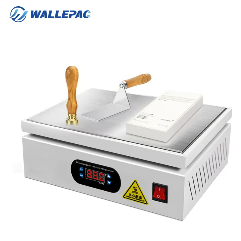 Wallepacデジタルディスプレイ高出力加熱テーブルフィルム熱収縮包装機ボックスブリスターフィルム包装機用
