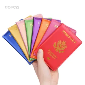 New Customised Porte Passeport Tarjetero Hombre Sublimation Plastic Pvc Leather Plain Mens Wallet Passport Visa Case Cover