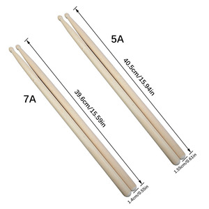 1 Par de Baquetas de Arce Premium 5A/7A, Ideales para Todas las Edades, Baquetas Duraderas para Práctica de <span class=keywords><strong>Jazz</strong></span> y Percusión - Product Image 6