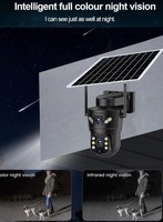 Dernier modèle Système de surveillance couleur à double écran sans frais d'alimentation Données en nuage Vision nocturne de mouvement Sécurité de suivi des humanoïdes