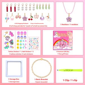 Braccialetti Fatti a Mano in Metallo con Perline Stile Cartoon Popolare Europeo-Americano, Gioielli Stile Ins per Ragazze 7-12 Anni, Regali per Bambini - Product Image 6