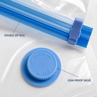 Ensemble de sacs de rangement sous vide personnalisables de haute qualité avec pompe pour literie et vêtements, en matériau PA+PE, pour armoire