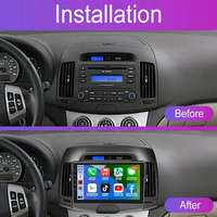 Cadre de tableau de bord pour autoradio Meihua 9 pouces, cadre de panneau de voiture Android, cadre de DVD pour HYUNDAI ELANTRA 2006-2011