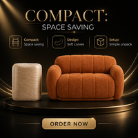 Canapé Moderne en Tissu à Compression en Forme de Citrouille pour Salons et Espaces Hôteliers