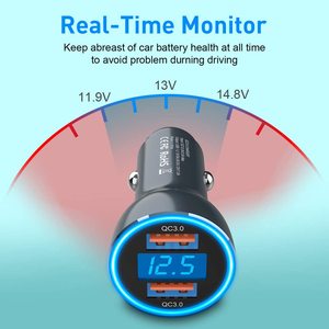 Doppia porta QC3.0 6A 36W caricabatteria per auto capacità di ricarica rapida accendisigari per iPhone per <span class=keywords><strong>Samsung</strong></span> 2x35W USB auto Char - Product Image 3