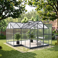 Kit de serre en aluminium avec revêtement en poudre écologique, personnalisable et à monter soi-même, pour usage domestique moderne, jardin et commercial, facile à assembler