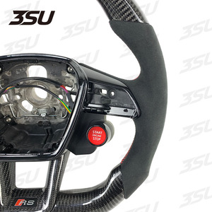 Volant en fibre de carbone avec bouton R8 Accessoires de voiture pour <span class=keywords><strong>Audi</strong></span> Q5 S6 <span class=keywords><strong>RS6</strong></span> A7 S7 RS7 A6L A7L A8 <span class=keywords><strong>RS6</strong></span> RS7 2019 2020 2021 <span class=keywords><strong>2022</strong></span> - Product Image 4