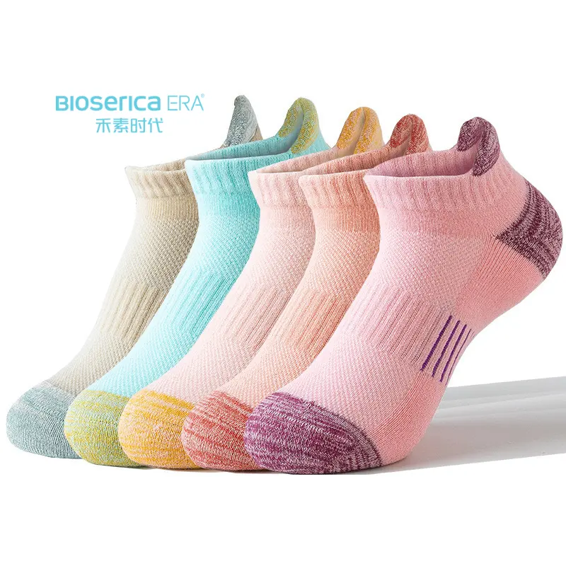 Bioserica Era meias femininas personalizadas meias esportivas para mulheres meias de corrida de algodão anti-odor para o verão