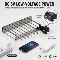Rôtissoire Électrique à Kebab avec 7 Brochettes, Moteur Rotatif Automatique pour Barbecue, Grill à Charbon d'Extérieur
