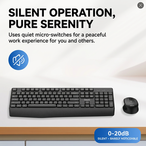 Беспроводной комплект клавиатуры и мыши PHILIPS SPT6348 с 104 клавишами, эргономичный, 2,4 ГГц, для компьютера, с подставкой для запястий, для офиса и дома - Product Image 4