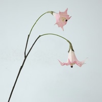 Fleur artificielle en PU, simulation de mandala, 2 têtes, branche longue, verdure, décoration pour la maison, l'hôtel, les mariages, les vases de table