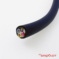Câble Haut de Gamme SREXACT 4 Canaux Bleu Royal pour Haut-parleurs, Paire Torsadée, Conducteur en Cuivre Nu, Gaine PVC 10,5 mm DE, Blindage Tressé, 300V, 19kg
