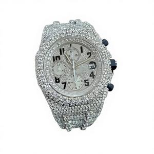 Pass Diamond Tester for <b>Men</b> Luxury Stainless Steel White Gold Moissanite Iced High Quality Hip Hop Mechanical Automatic <b>Watch</b> 10 - Product Image 1