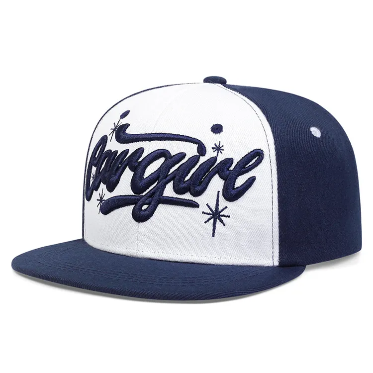 Biểu tượng tùy chỉnh Snapback mũ, lớn lên Puff Logo Snapback mũ nón, tùy chỉnh Mens Big cap