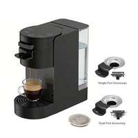 Machine à café à dosettes 1450W, machine à café multi-capsules à portion individuelle, machine à expresso