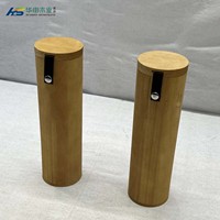 Tube de bouteille de vin Cadeau placage de bouleau écorce molle Boîte d'emballage cylindrique en bois cylindrique Boîte à vin cylindrique en bois massif