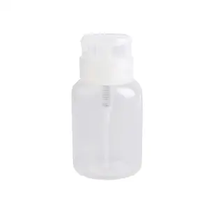 High Quality Plastic 200 ML Nail Press Pump Bottle Nail Remover Cleaning Bottle Make Up Remover Bottle