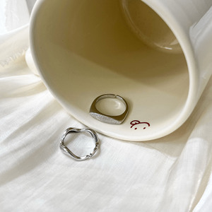 Sterling Silver <b>Ring</b> For Women Geometric Design Brushed Finish Everyday Wear - Product Image 2