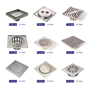 Guida High Quality Kitchen Bathroom Accessories Square Floor Drain With Screw