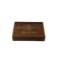Boîte à monnaie personnalisable de luxe en bois de pin biodégradable avec gravure laser pour cadeau commémoratif d'entreprise ou de collection