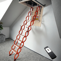 Échelle télescopique électrique latérale pour grenier, escalier escamotable invisible pour maison, villa, duplex