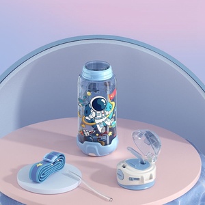 Vasos de Plástico para Jugo y Leche con Diseño de Dibujos Animados para Niños y Estudiantes, Botella de Agua Deportiva de Plástico para Bebés, Niños y Niñas - Product Image 3