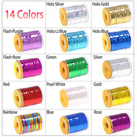 Neue 1mm breite flache Mylar Lametta Flash Tape Holo graphic für Fliegen binde materialien Flashback Nymphen Salzwasser Streamer Patterns