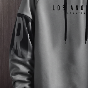 เสื้อผ้าลำลองสำหรับผู้ชายใส่ในฤดูหนาวเสื้อกันหนาวมีฮู้ดระบายอากาศได้ดีเป็นมิตรกับสิ่งแวดล้อมผ้าฝ้าย100% กระเป๋ารูดด้านหน้าปรับแต่งโลโก้ได้-ดิจิตอล - Product Image 1